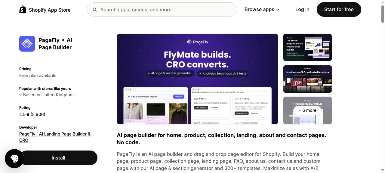 PageFly review – PageFly AI Page Builder on the Shopify App Store
