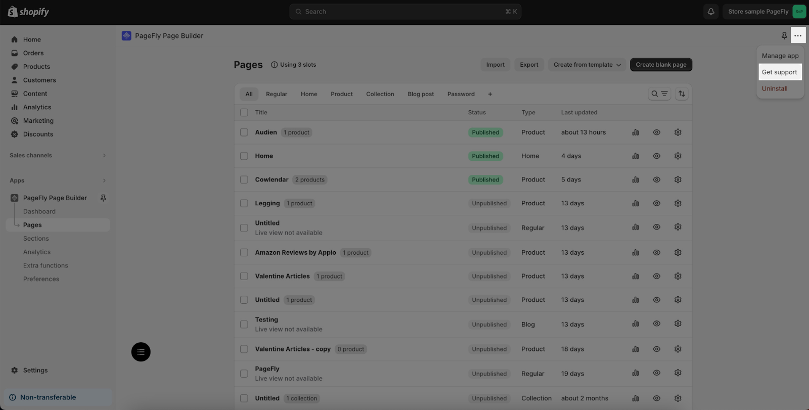 PageFly 24/7 live chat support