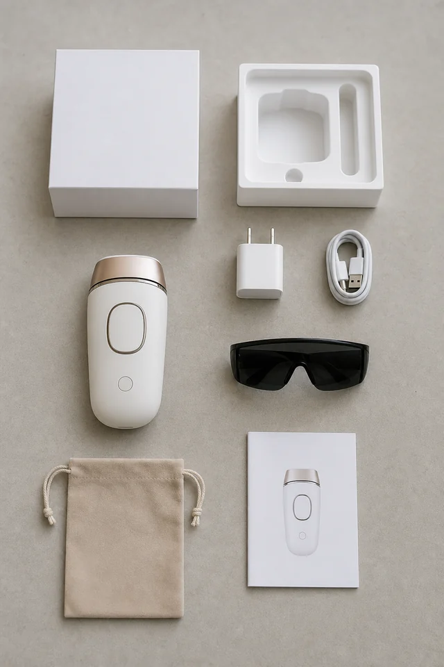 AI-generated editorial photograph of an unbranded product and its genuine contents arranged on a table.