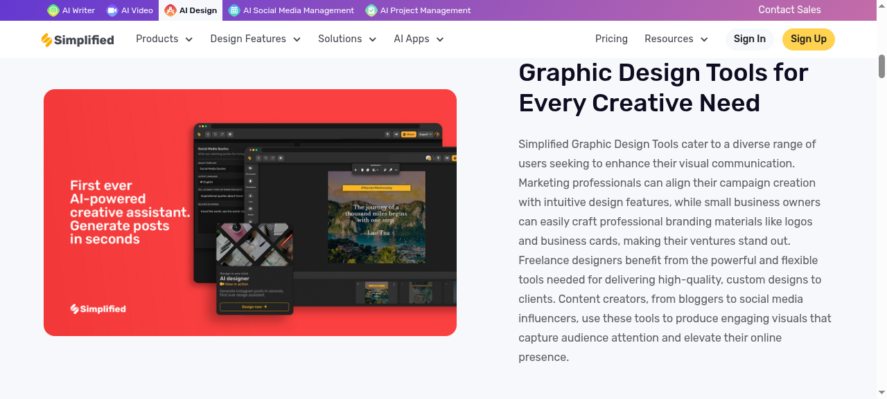 Simplified graphic design tools