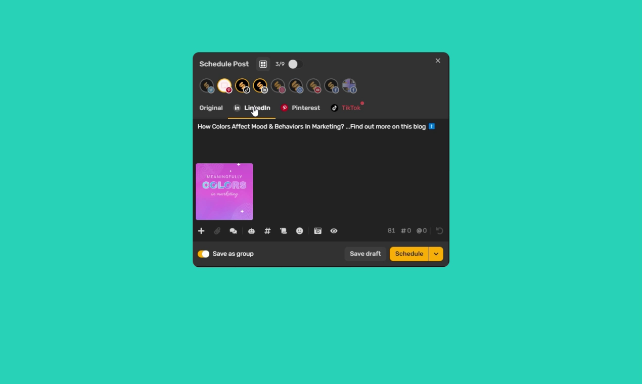 Simplified social media scheduler
